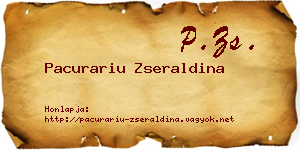 Pacurariu Zseraldina névjegykártya